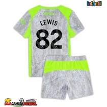 Camisa de Futebol Manchester City Rico Lewis #82 Equipamento Alternativo Infantil 2025-26 Manga Curta (+ Calças curtas)